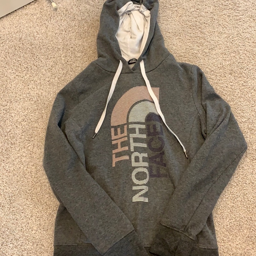 gray north face hoodie